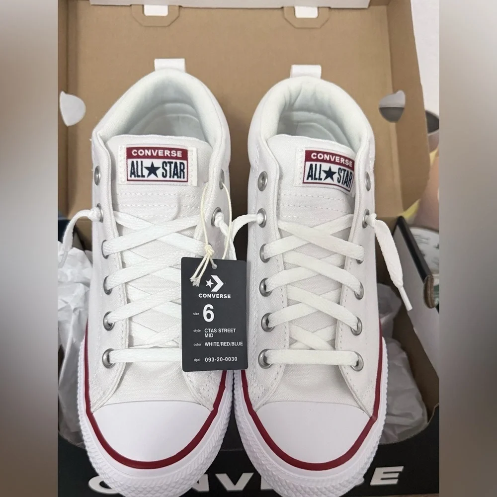 Converse Kids' All Star White Red Blue Sneakers